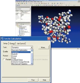 MS Forcite 分子力学計算シミュレーションMolecular Mechanics