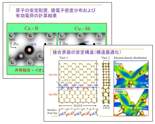 CASTEPを活用した材料開発と材料評価の紹介 －半導体シリコン結晶，界面密着性など－