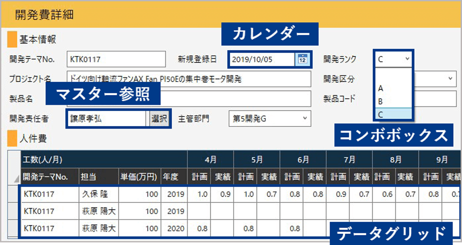 データの入力・編集